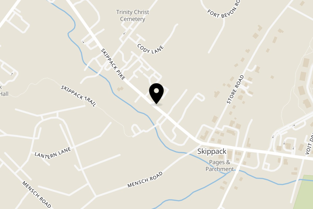 Map showing the location of La Casita de Leo on 4049 Skippack Pike in Schwenksville
